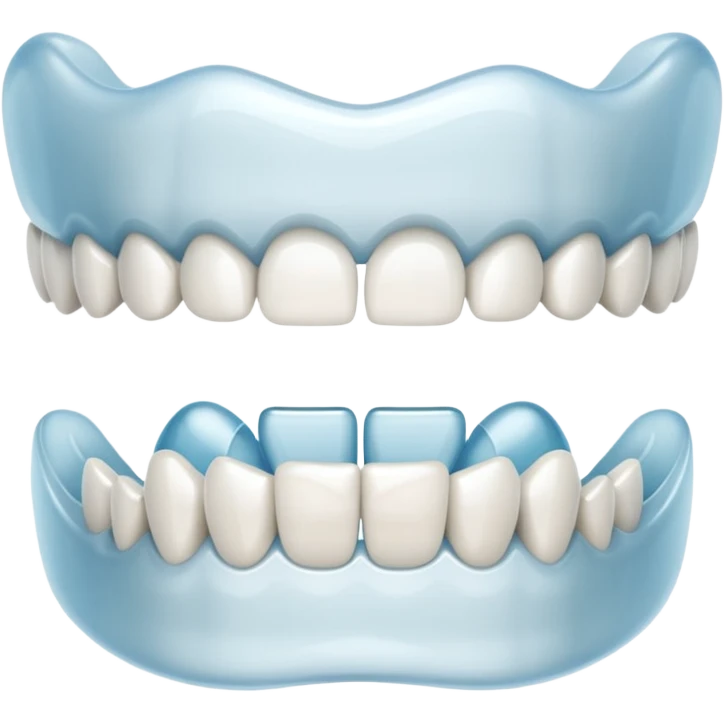 Teeth with aligner clips emoji