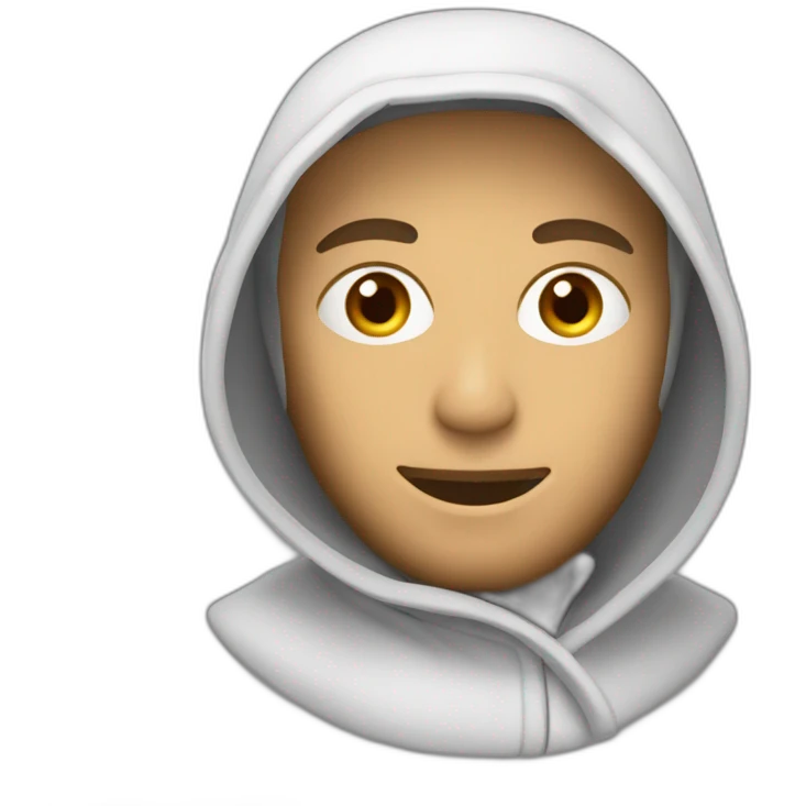 Un musulman avec un cagoule de plaquer emoji