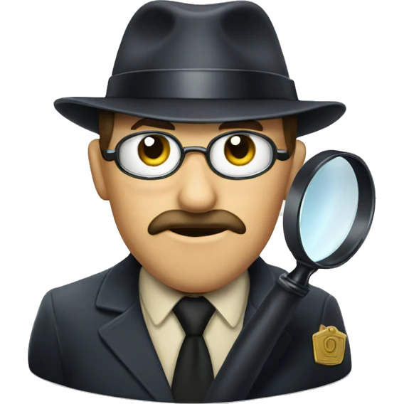 Detective with magnifying glass emoji