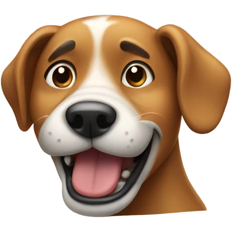 Dog winking  emoji