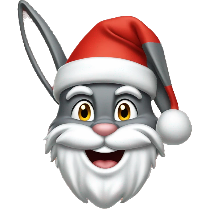 Bugs Bunny santa claus emoji
