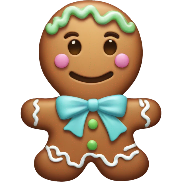 Pastel gingerbread man emoji