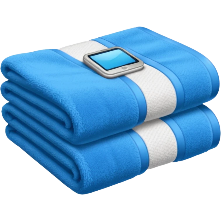 blue hotel room towel emoji