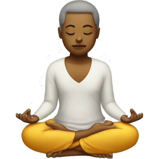 meditating but sick emoji