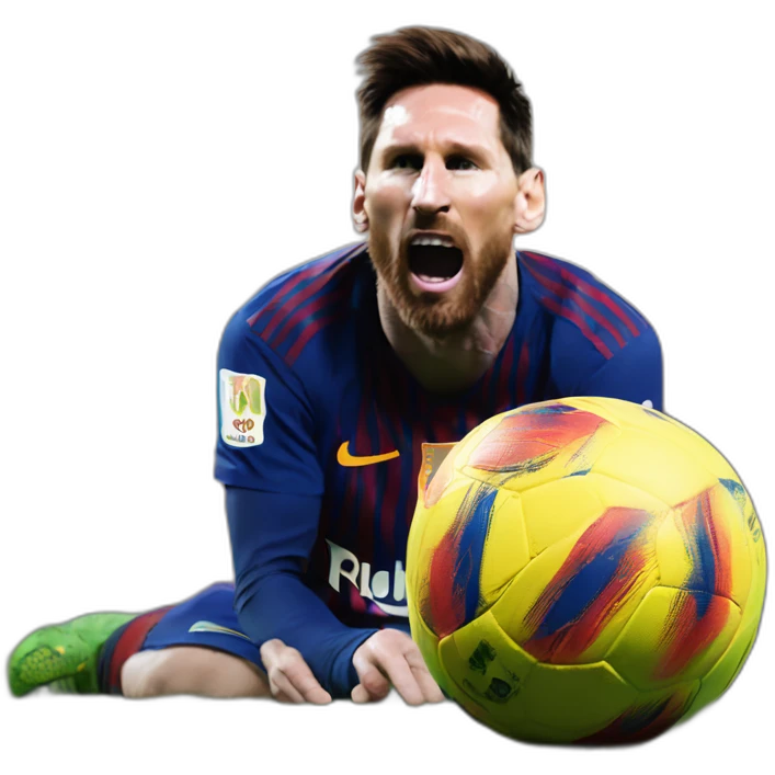 messi socring a banger emoji