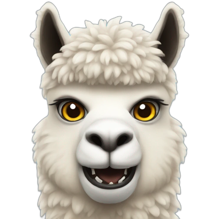 evil alpaca emoji