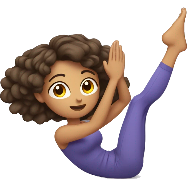 Girl doing Pilates  emoji