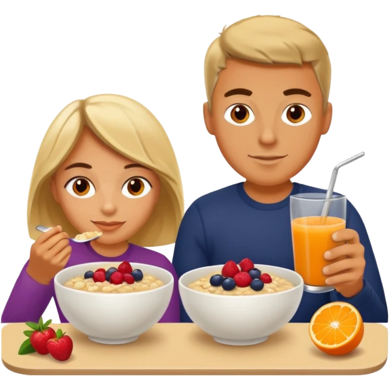 Un deportistas tomando su desayuno emoji