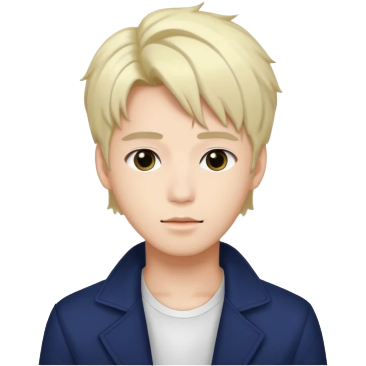 portrait of man, Kpop style emoji