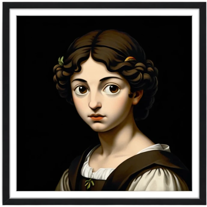 Caravaggio painting in a gold frame emoji