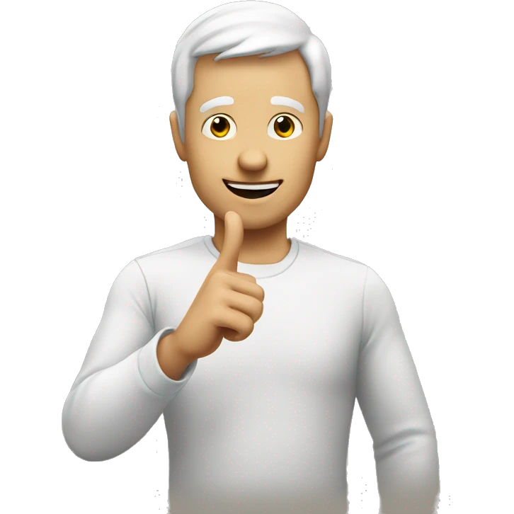 A white men doing ok sign with his thumb emoji