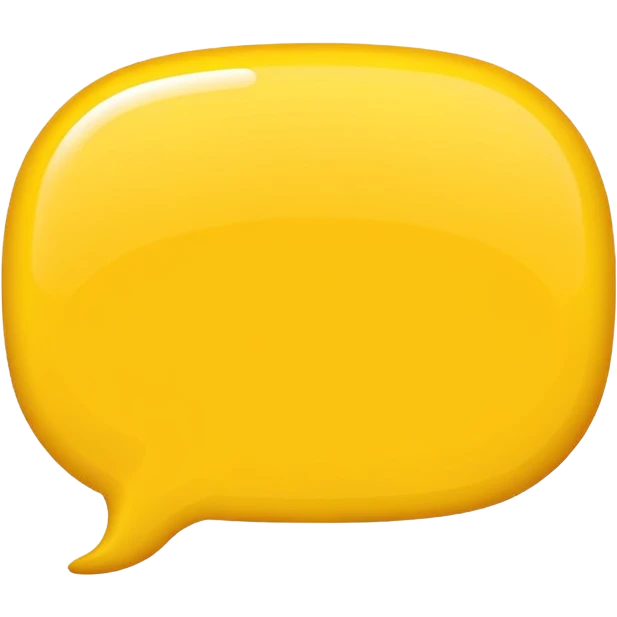 empty yellow speech bubble, no text, no face, nothing inside emoji