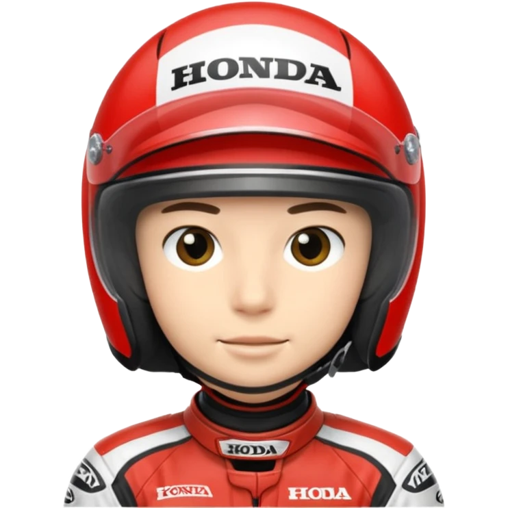 honda motorcycle racer with full face helmet emoji
