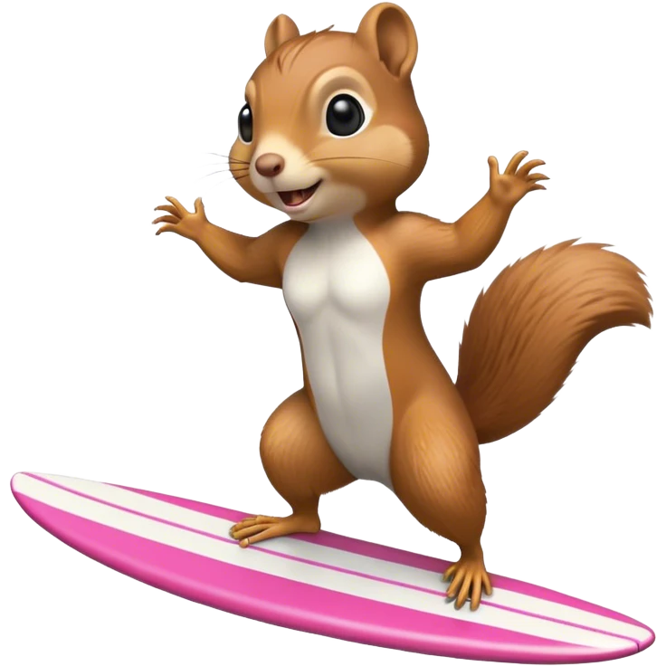 Surfing squirrel emoji