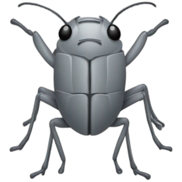 A Grey cricket emoji