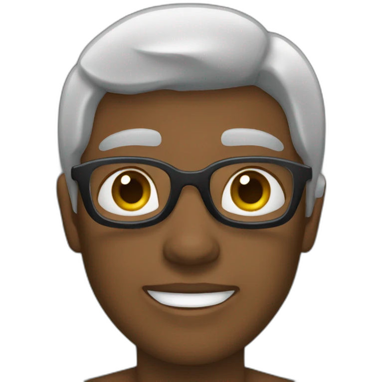 negra cacheada óculos emoji
