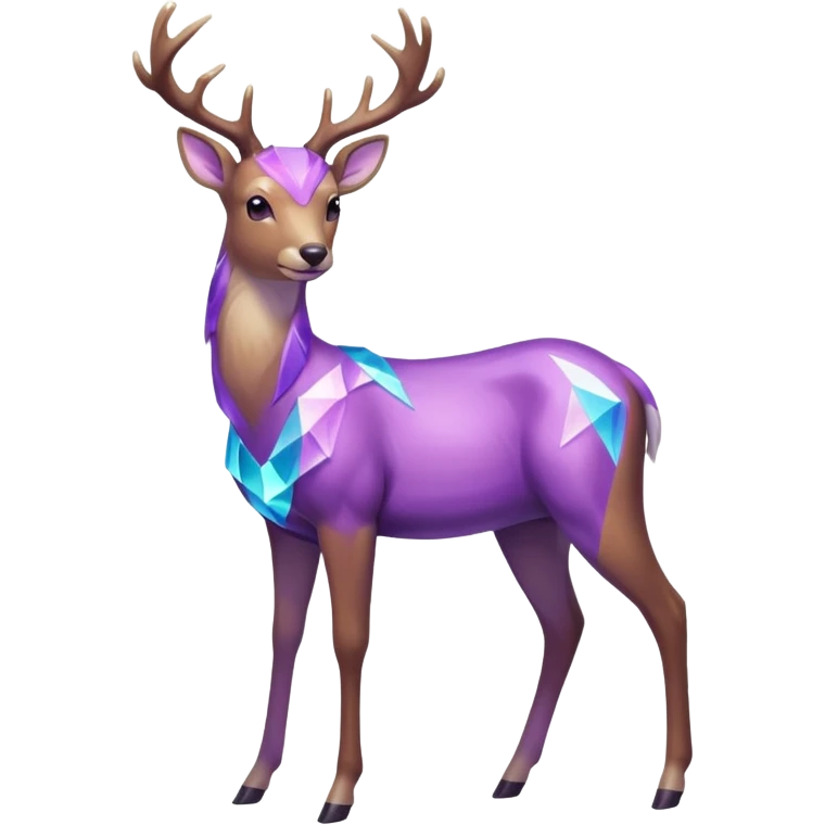 glitter purple and cian pokemon crystal deer emoji