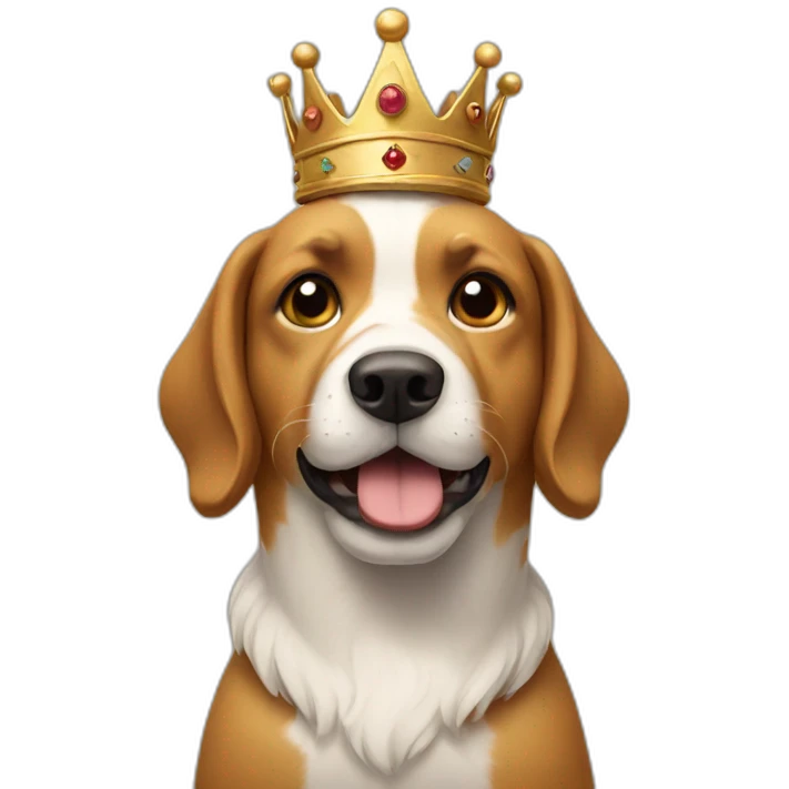 dog with crown emoji