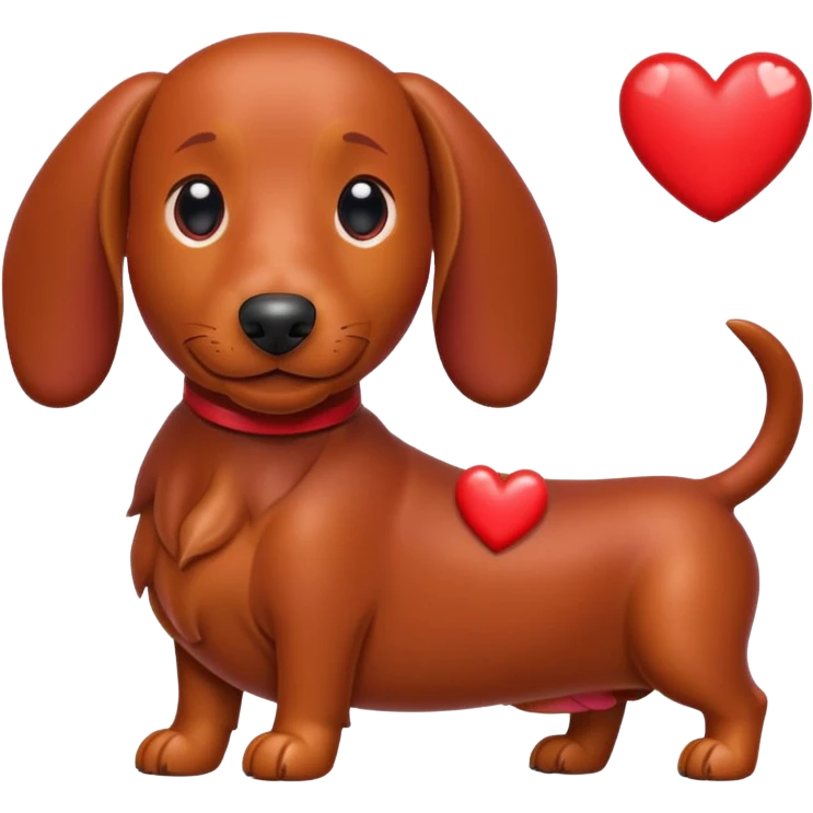 Teckel with hearts  emoji