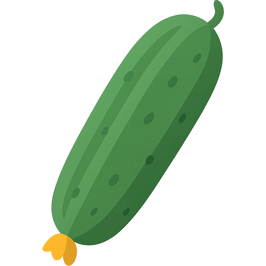 Flat design style cucumber emoji