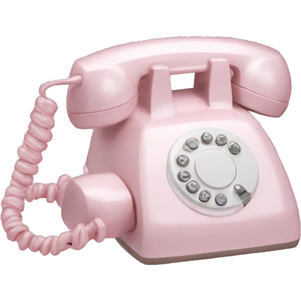 Pale pink glitter telephone emoji