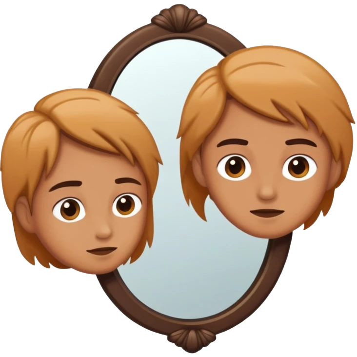 Person looking at the mirror emoji