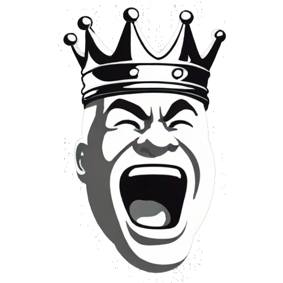 yelling white king emoji