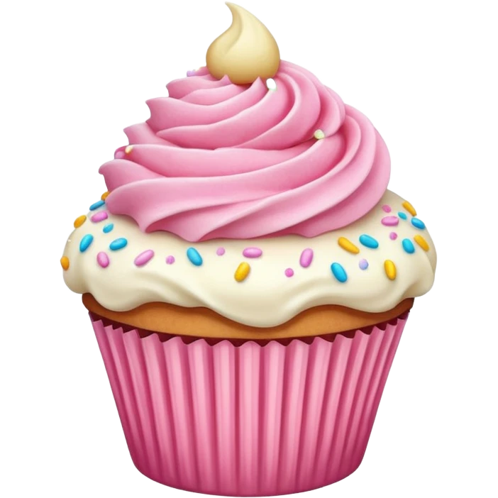 Cupcake with pink icing emoji