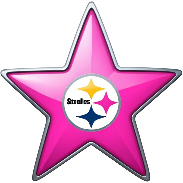 pink stars exactly like from logo of NFL steelers  emoji