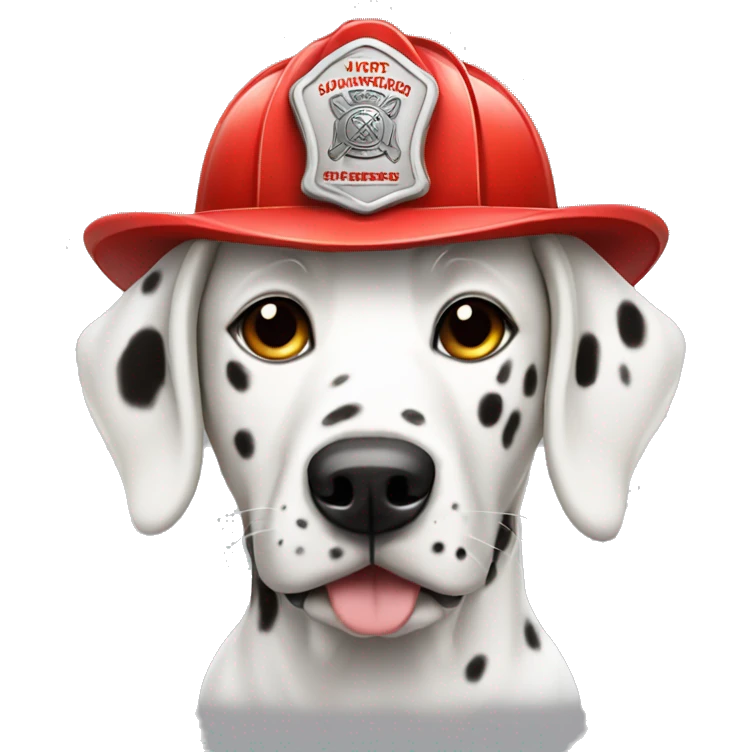 Dalmatiner firefighter dog emoji
