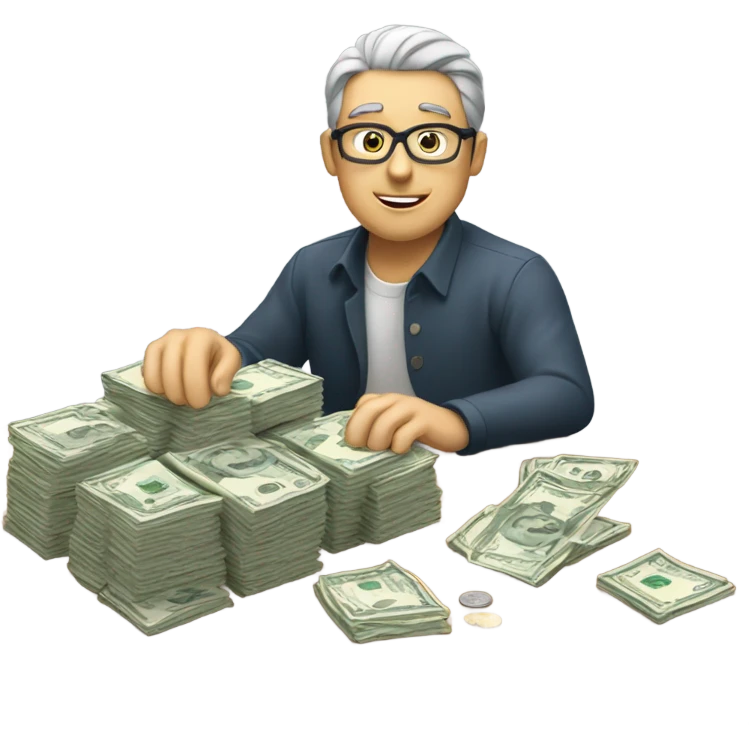 Counting money emoji