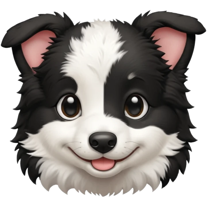 smile, baby bordercollie, only face  emoji