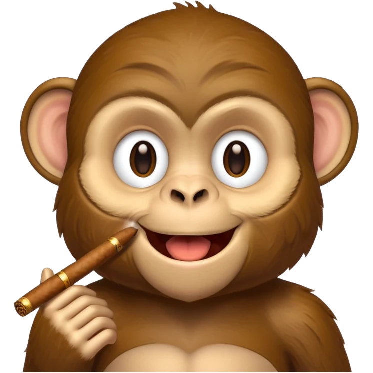 monkey with cigar emoji