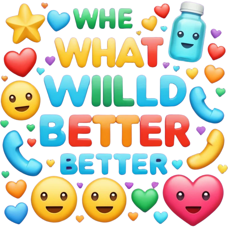 що допоможе мені почувати себе краще плакат з назвою emoji