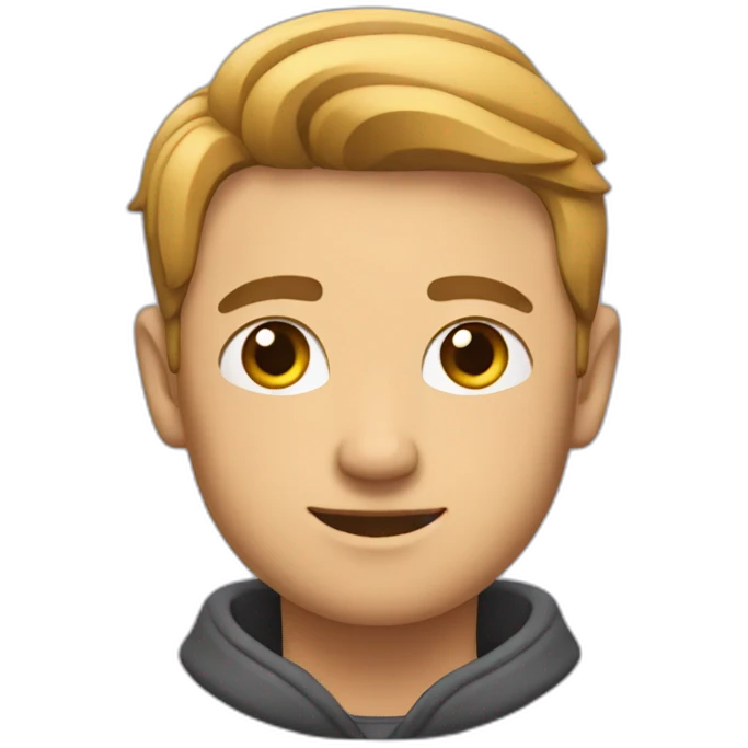 Homme sur une chat emoji