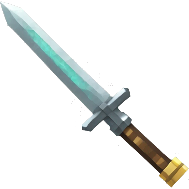 Minecraft sword as a person emoji