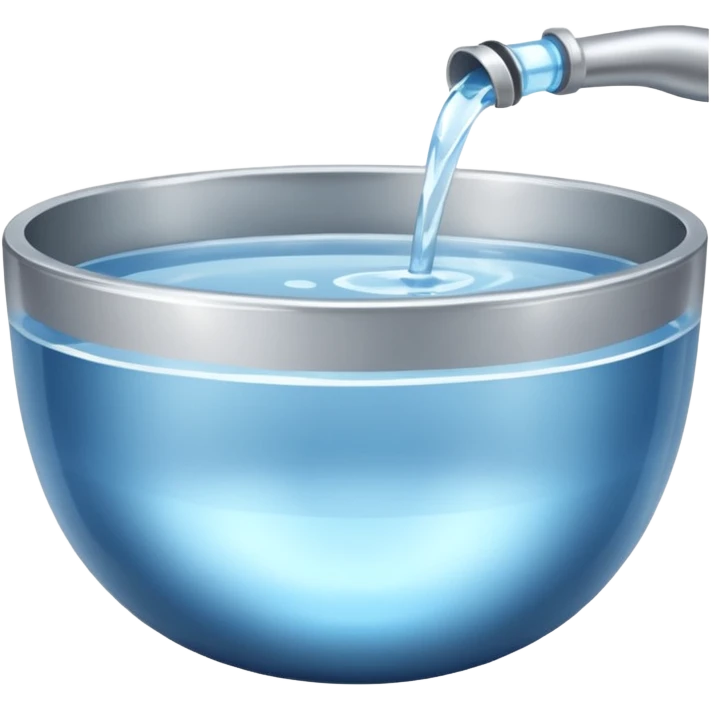metallic bowl of water emoji