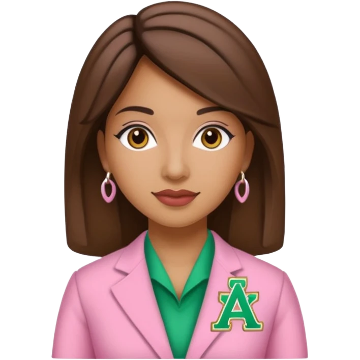 Hispanic woman alpha kappa alpha sorority emoji