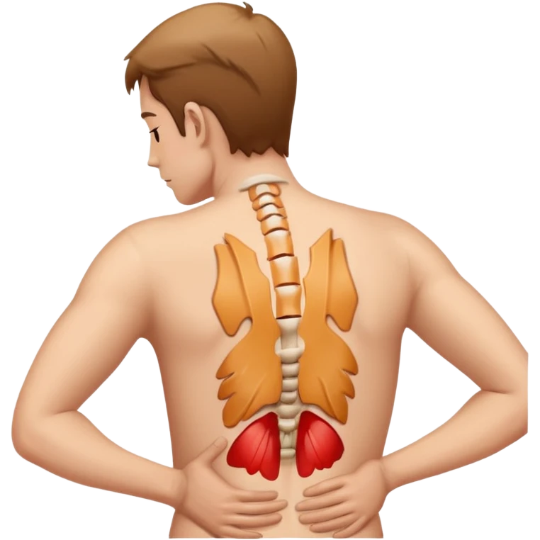 back pain, focus on humen back

 emoji