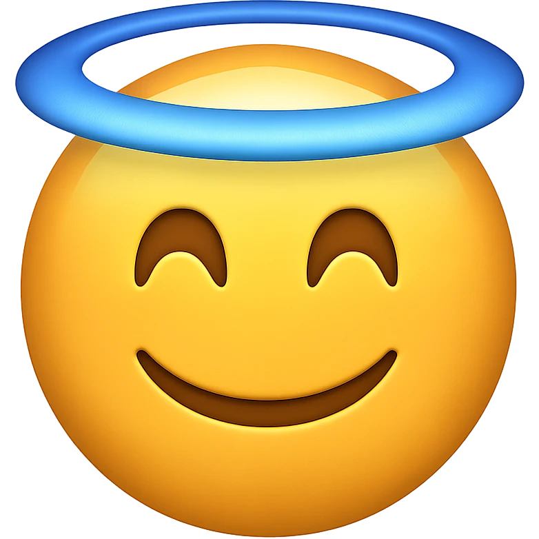 face with halo emoji emoji