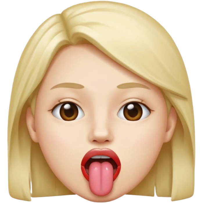 Peace sign in front of mouth with tongue sticking out  emoji