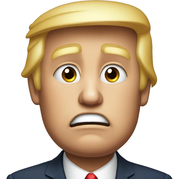 Donald trump with visible disgust  emoji