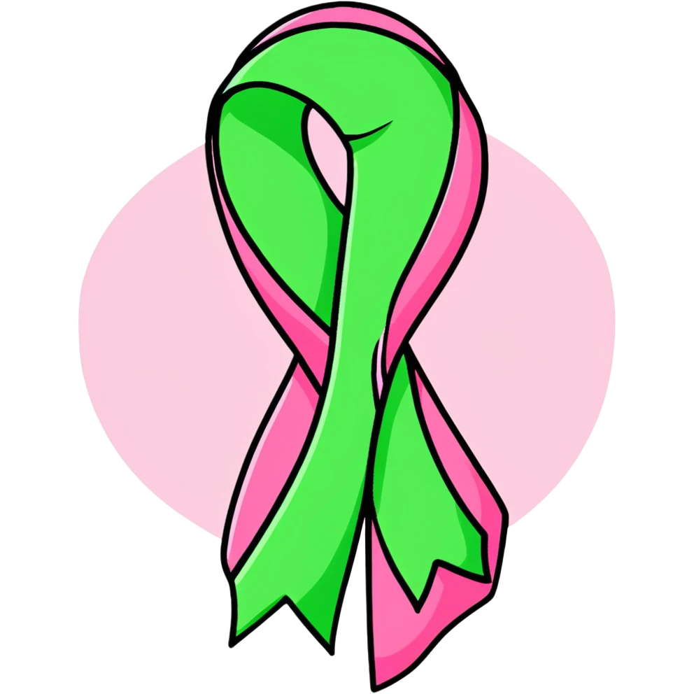pink ribbon with visible blood stains emoji