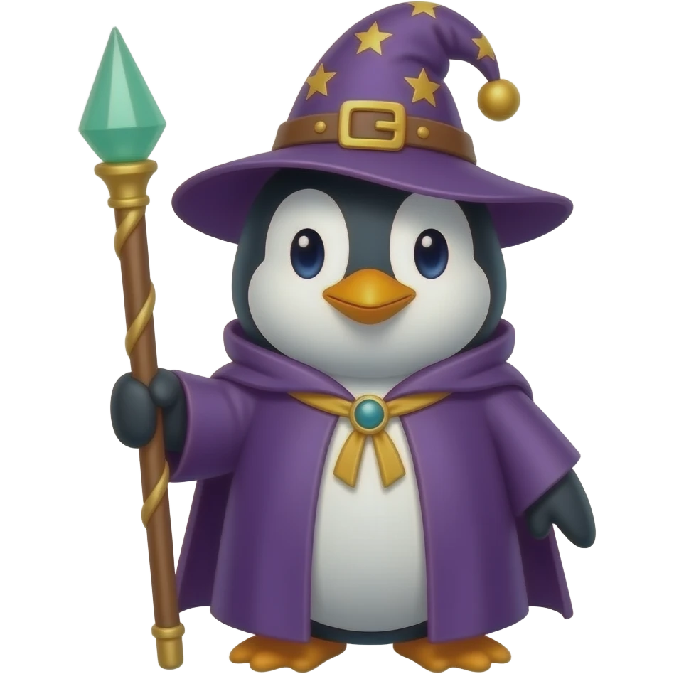 Penguin Wizard emoji