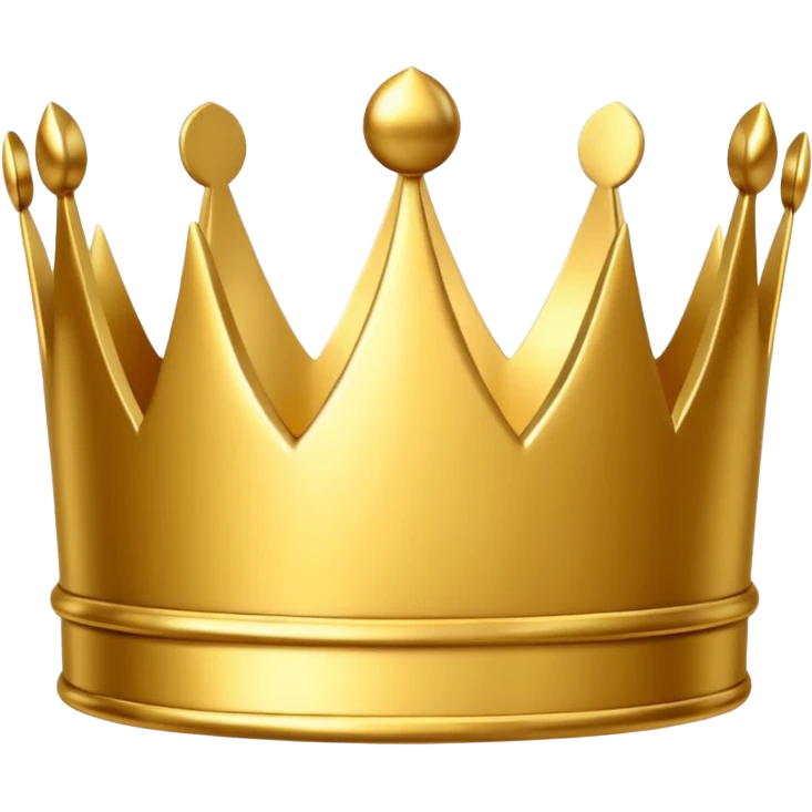 3d cute simple minimalist crown emoji