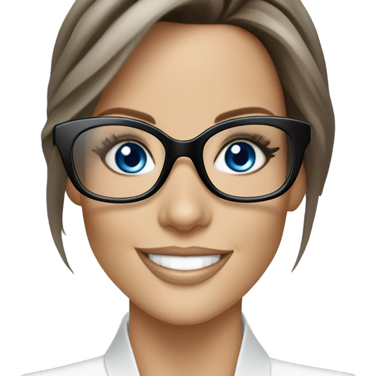 Kate Beckinsale, glasses, blue eyes happy elegant  emoji