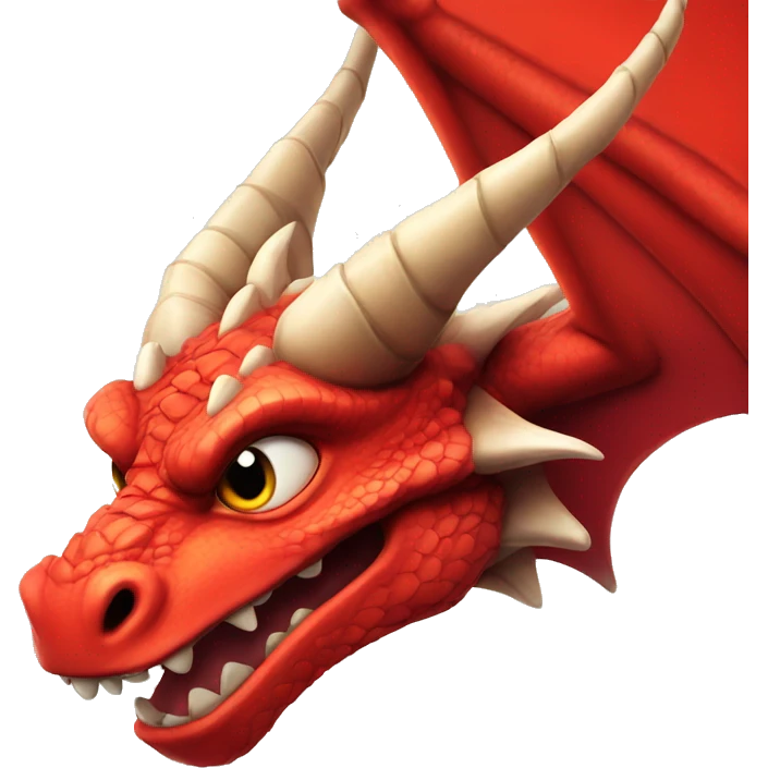 Red dragon with cute eyes emoji