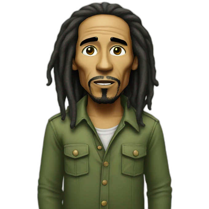 Bob Marley qui fume emoji