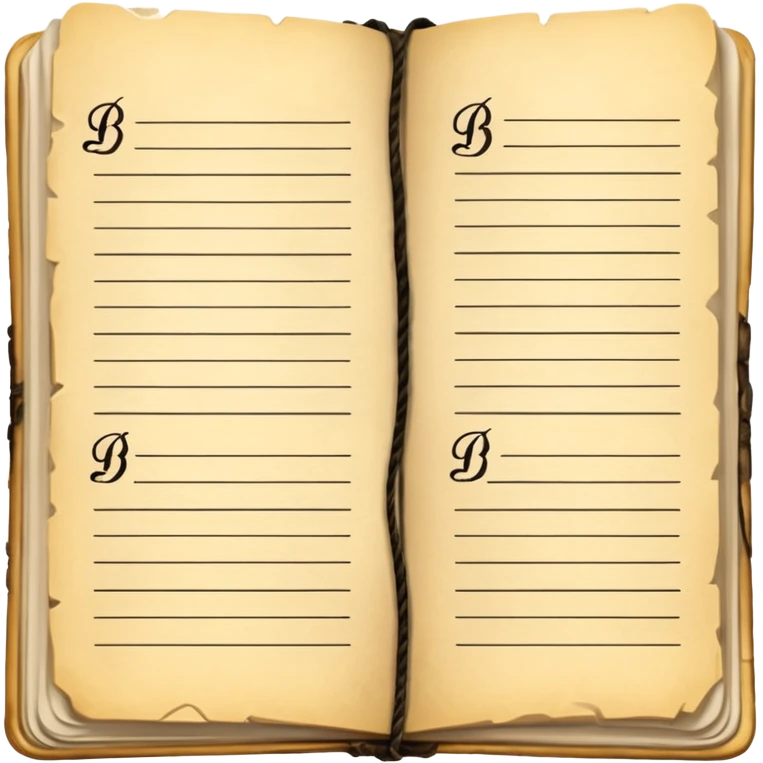 writter Script – bound pages with notes emoji