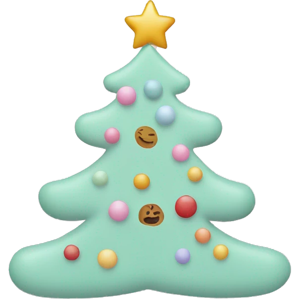 merry Christmas sign in pastel colors emoji